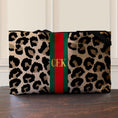Load image into Gallery viewer, Custom Tote Bag, Large Travel Bag, Overnight, Monogram, Personalized, Letter, Initial, Leopard, Cheetah, Stripe, Red, Green, Pink, Blue
