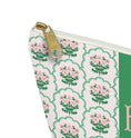 Load image into Gallery viewer, Custom Zip Bags, Pouch, Travel, Tech, Monogram, Personalized, Letter, Initial, Makeup, Cords, Accessory, Preppy Grand Millennial, Flowers
