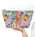 Load image into Gallery viewer, Custom Zip Bags, Pouch, Travel, Tech, Monogram, Personalized, Letter, Initial, Makeup, Accessory, Chinoiserie, Ginger Jar, Japenese Oranges
