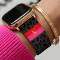 Load image into Gallery viewer, Personalized Apple Watch Band, Custom Strap, Smart Watch, 38, 40, 41, 42, 44, 45, 49, 3 4 5 6 7 8 9 10 SE, Initials, Leopard Cheetah Stripe
