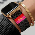 Load image into Gallery viewer, Personalized Apple Watch Band, Custom Strap, Smart Watch, 38, 40, 41, 42, 44, 45, 49, 3 4 5 6 7 8 9 10 SE, Initials, Leopard Cheetah Stripe

