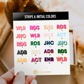 Load image into Gallery viewer, Custom MacBook Case, Air, Pro, Personalized Laptop Cover, 2-Pieces, Monogram Tech, Preppy, Initials, Name, Stripe, Pink, Green, Blue, Red
