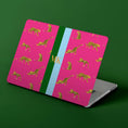 Load image into Gallery viewer, Custom MacBook Case, Air, Pro, Personalized Laptop Cover, 2-Pieces, Monogram Tech, Preppy, Initials, Stripes, Leopard Cheetah
