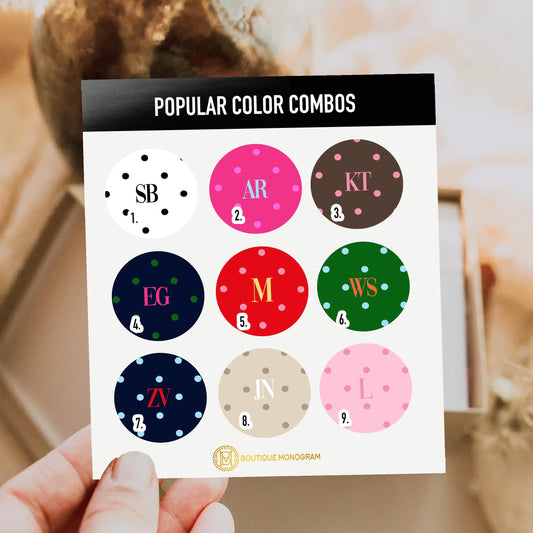 Custom MacBook Case, Air, Pro, Personalized Laptop Cover, 2-Piece, Monogram Tech, Preppy, Polka Dots, Brown, Pink, Green, Blue, Black, White