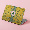 Load image into Gallery viewer, Custom MacBook Case, Air, Pro, Personalized Laptop Cover, 2-Pieces, Monogram Tech, Preppy, Antique Chinoiserie, Birds, Flowers, Initials
