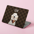 Load image into Gallery viewer, Custom MacBook Case, Air, Pro, Personalized Laptop Cover, 2-Pieces, Monogram Tech, Preppy, initials, Pet Portrait, Dog, Cat, Animal Gift
