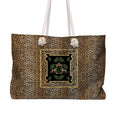 Load image into Gallery viewer, Custom Mahjong Tote Bag, Large Travel Bag, Monogram, Rope, Personalized, Letter, Initial, Dice, Leopards, Cheetah, Pagoda, Preppy

