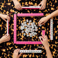 Load image into Gallery viewer, Custom Mahjong Tablecloth, Card Game Table Cover, Monogram, Trendy Colors, Popular, Modern Tortoise Pattern
