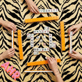 Load image into Gallery viewer, Custom Mahjong Tablecloth, Card Game Table Cover, Monogram, Personalized, Initials, Trendy Colors, Popular, Animal Zebra Pattern
