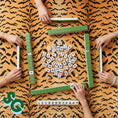 Load image into Gallery viewer, Custom Mahjong Tablecloth, Card Game Table Cover, Monogram, Personalized, Initials, Trendy Colors, Popular, Animal Tiger Pattern
