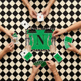 Load image into Gallery viewer, Custom Mahjong Tablecloth, Card Game Table Cover, Monogram, Personalized, Letter, Initial, Preppy, Cheetah, Leopards,Umbrella, Black Checker
