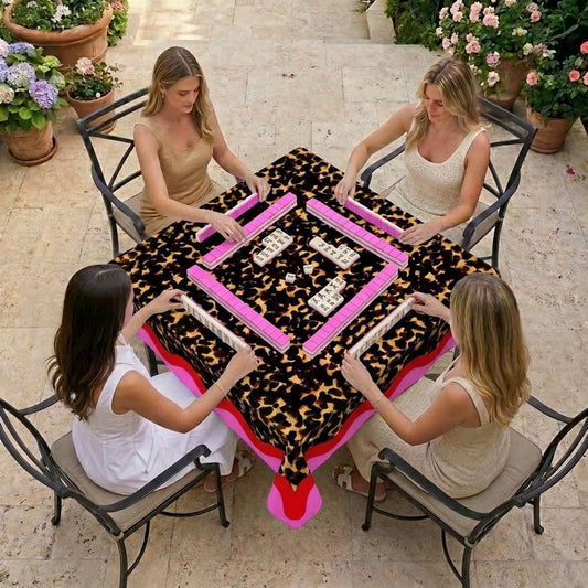 Custom Mahjong Tablecloth, Card Game Table Cover, Monogram, Trendy Colors, Popular, Modern Tortoise Pattern
