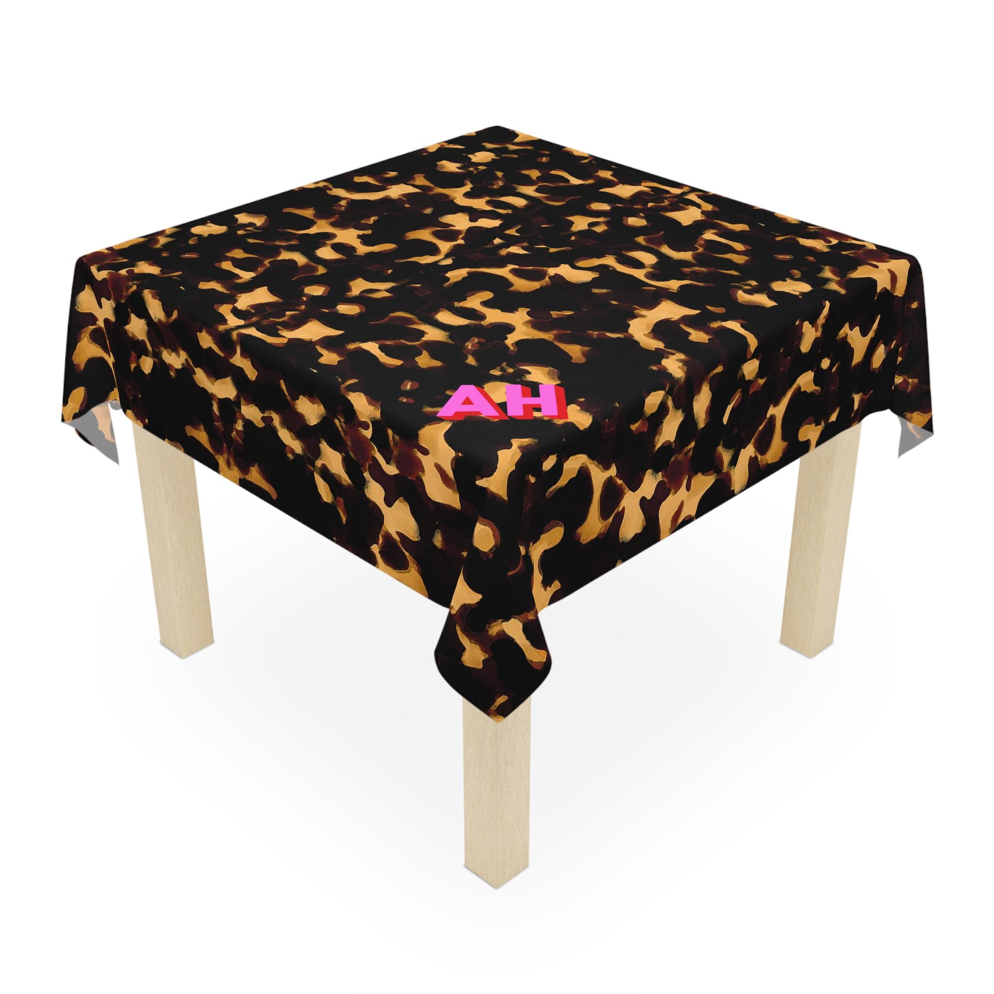 Custom Mahjong Tablecloth, Card Game Table Cover, Monogram, Personalized, Initials, Trendy Colors, Popular, Modern Tortoise Pattern