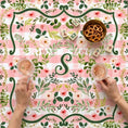 Load image into Gallery viewer, Custom Mahjong Tablecloth, Card Game Table Cover, Monogram, Personalized, Letter, Initial, Preppy, Flowers, Cottage Core, Peachy Pink, Green
