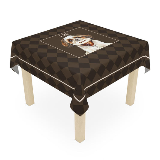 Custom Mahjong Tablecloth, Card Game Table Cover, Monogram, Personalized, Letter, Initial, Pet Portrait, Dog, Cat, Pet Lover Gift