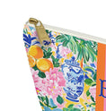 Load image into Gallery viewer, Custom Mahjong Zip Bag, Tile Pouch, Games, Large, Monogram, Personalized, Letter, Initial, Preppy, Ginger jar, Oranges, Chinoiserie
