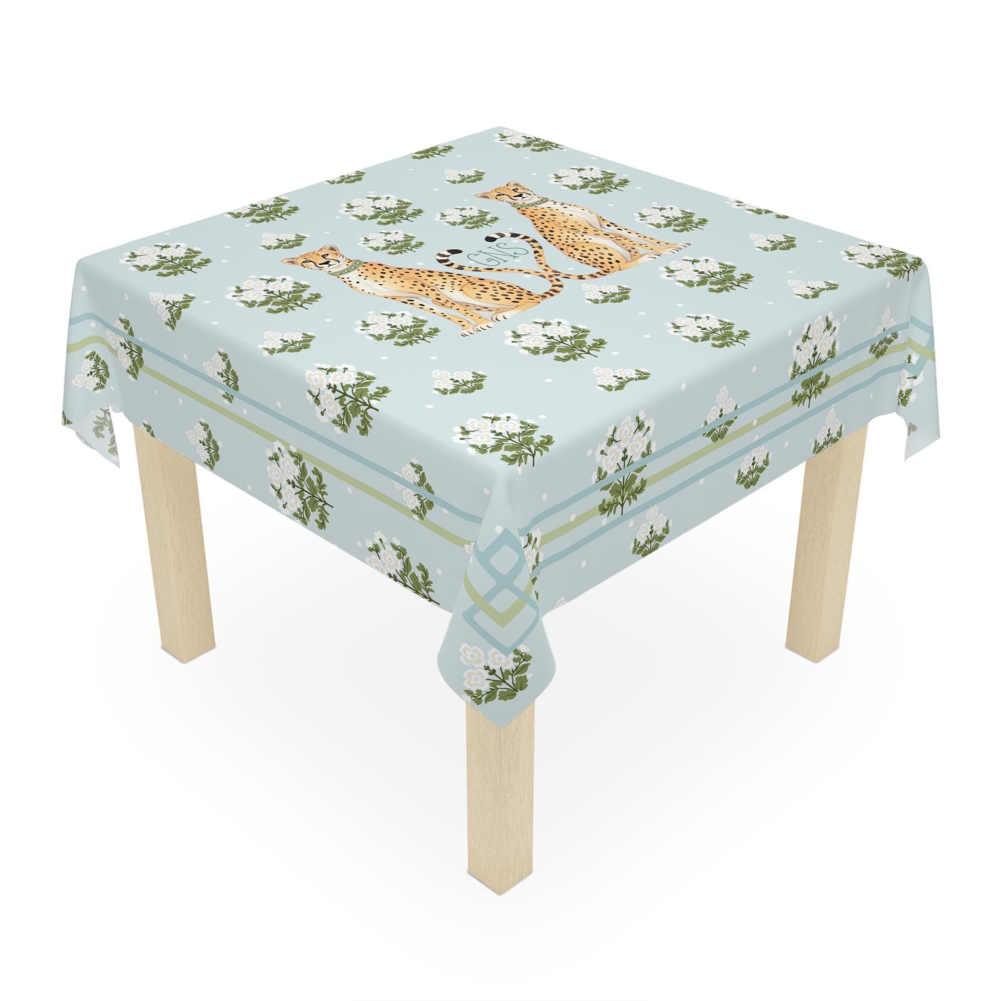 Custom Mahjong Tablecloth, Card Game Table Cover, Monogram, Personalized, Pastel Cottage Core, Leopard Cheetah, Preppy, Grand Millennial