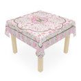 Load image into Gallery viewer, Custom Mahjong Tablecloth, Card Game Table Cover, Monogram, Personalized, Letter, Initial, Preppy, Pastel Watercolor Flowers,Bows
