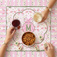 Load image into Gallery viewer, Custom Mahjong Tablecloth, Card Game Table Cover, Monogram, Personalized, Letter, Initial, Preppy, Pastel Watercolor Flowers,Bows

