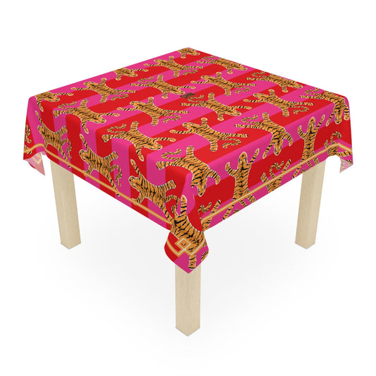 Custom Mahjong Tablecloth, Card Game Table Cover, Monogram, Personalized, Letters, Initial, Tibetan Tiger Oriental Rug Design