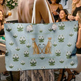 Load image into Gallery viewer, Custom Mahjong Tote Bag, Large Travel Bag, Monogram, Rope, Personalized, Letter, Initial, Preppy, Leoaprd, Cheetah, Grand Millennial
