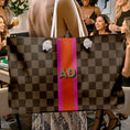 Load image into Gallery viewer, Custom Mahjong Tote Bag, Large Travel Bag, Monogram, Rope, Personalized, Letter, Initial, Totroise, Leopard Cheetah, Zebra, Tiger
