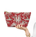 Load image into Gallery viewer, Custom Mahjong Card Zip Accessory Bag, Pouch, Game, Chinoiserie, Card Holder, Monogram, Personalized, Letter, Initial, Dice, Toile, Gift
