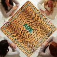 Load image into Gallery viewer, Custom Mahjong Mat, Personalized, Monogram, Letter, Initial, Modern, Preppy Tiger, Animal Print Design
