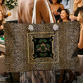 Load image into Gallery viewer, Custom Mahjong Tote Bag, Large Travel Bag, Monogram, Rope, Personalized, Letter, Initial, Dice, Leopards, Cheetah, Pagoda, Preppy
