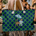Load image into Gallery viewer, Custom Mahjong Tote Bag, Large Travel Bag, Monogram, Rope, Personalized, Letter, Initial, Preppy, Leoaprd, Cheetah, Umbrella
