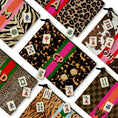 Load image into Gallery viewer, Custom Mahjong Zip Bag, Tile Pouch, Game Bag, Preppy, Large, Monogram, Personalized, Letter, Initial, Tortoise, Leopard
