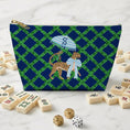 Load image into Gallery viewer, Custom Mahjong Tile Zip Bag, Card Pouch, Game Bag, Preppy, Monogram, Personalized, Letter, Initial, Grand millennial, Leopards, Cottage Core
