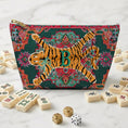 Load image into Gallery viewer, Custom Mahjong Tile Zip Bag, Card Pouch, Game Bag, Preppy, Monogram, Personalized, Letter, Initial, Tiebtan Tiger Oriental Rug, Animal
