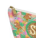 Load image into Gallery viewer, Custom Zip Mahjong Card Bag, Monogram, Personalized, Letter, Initial, Travel Pouch, Tech, Chinoiserie, Tibetan Tiger, Stripes, Preppy
