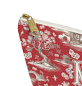 Load image into Gallery viewer, Custom Mahjong Card Zip Accessory Bag, Pouch, Game, Chinoiserie, Card Holder, Monogram, Personalized, Letter, Initial, Dice, Toile, Gift
