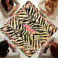 Load image into Gallery viewer, Custom Mahjong Mat, Personalized, Monogram, Letter, Initial, Modern, Preppy Zebra, Animal Print Design
