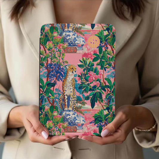 Personalized Kindle Case, 6", 6.8", 7”,Paperwhite, Colorsoft, Signature, Custom Cover, Monogram, Initial, Leopard, Cheetah, Ginger jar