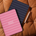 Load image into Gallery viewer, Personalized Ipad Case, Pro, Air, 11, 12.9, Custom Cover, Monogram, Folio, Stand, Name, Color Stripes, Pink Blue Red Green Orange
