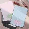 Load image into Gallery viewer, Personalized Kindle Case, 6", 6.8", 7" Paperwhite Colorsoft Signature, Custom Cover, Initials, Name, Monogram, Pastel Roses Stripes
