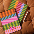 Load image into Gallery viewer, Personalized Ipad Case, Pro, Air, 11, 12.9, Custom Cover, Monogram, Folio, Initials, Maximalist, Bright, Stripes, Pink, Green, Blue, Orange
