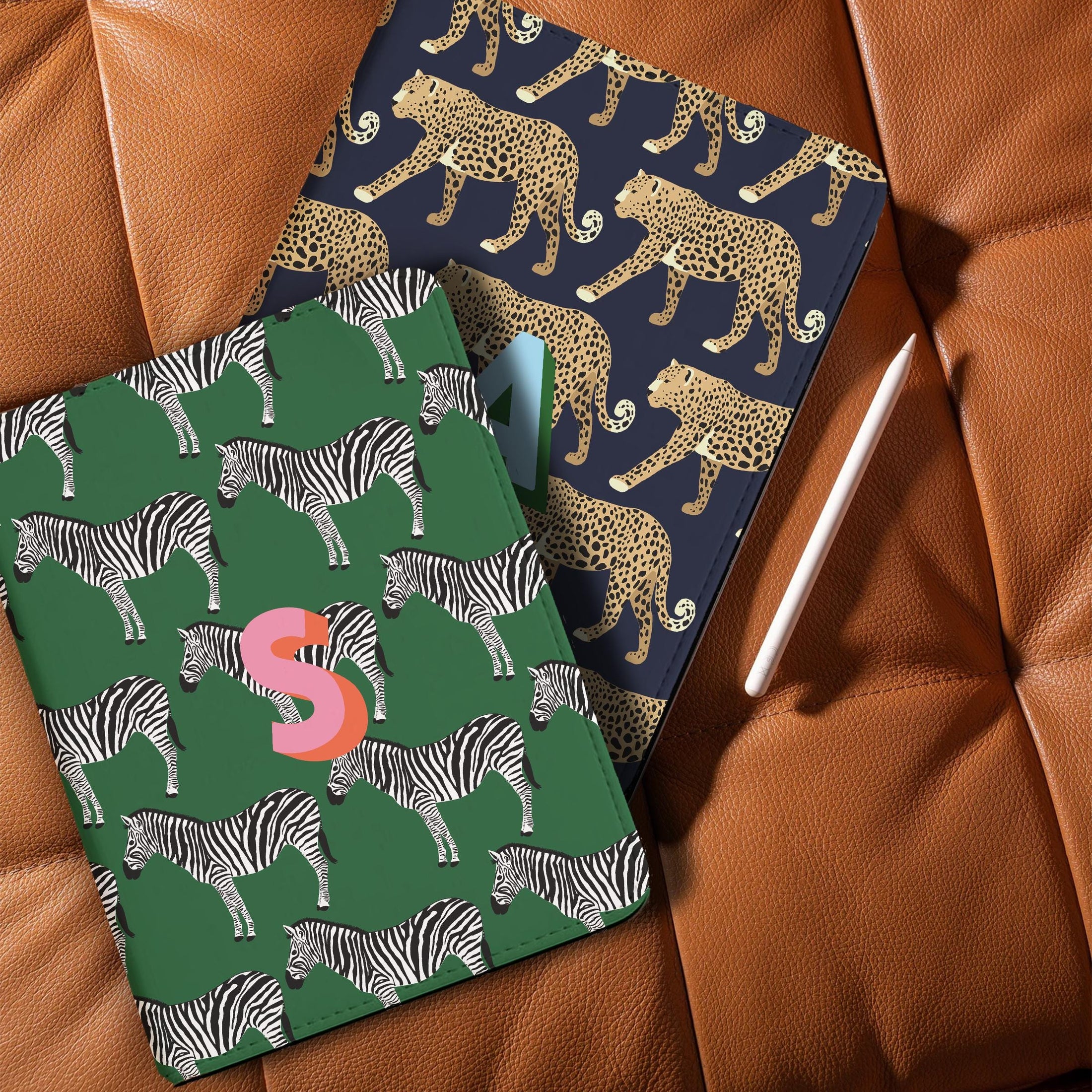 Personalized Ipad Case, Pro, Air, 11, 12.9, Custom Cover, Monogram, Folio, Stand, Initial, Preppy, Leopard, Zebra