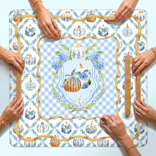 Custom Mahjong Mat, 31.5", 33", Neoprene, Cottage Core, Grand Millennial, Fall Halloween, Pumpkin