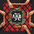 Load image into Gallery viewer, Custom Mahjong Mat, 31.5", Neoprene, Personalized, Monogrammed, Letter, Initial, Winter, Holiday, Christmas, Wreath, Gift, Holly

