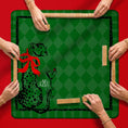 Load image into Gallery viewer, Custom Mahjong Mat, 31.5", Neoprene, Personalized, Monogrammed, Initial, Winter, Holiday, Christmas, Leopard, Cheetah, Classy, Martini
