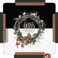 Load image into Gallery viewer, Custom Mahjong Mat, 31.5", Neoprene, Personalized, Monogrammed, Letter, Initial, Winter, Holiday, Christmas, Wreath, Gift, Woodland
