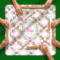 Load image into Gallery viewer, Custom Mahjong Mat, 31.5", Neoprene, Personalized, Monogrammed, Letter, Initial, Winter, Holiday, Christmas, Grand Millennial, Ginger Jar
