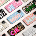 Load image into Gallery viewer, Personalized Large Initial Phone Case, Leopard
