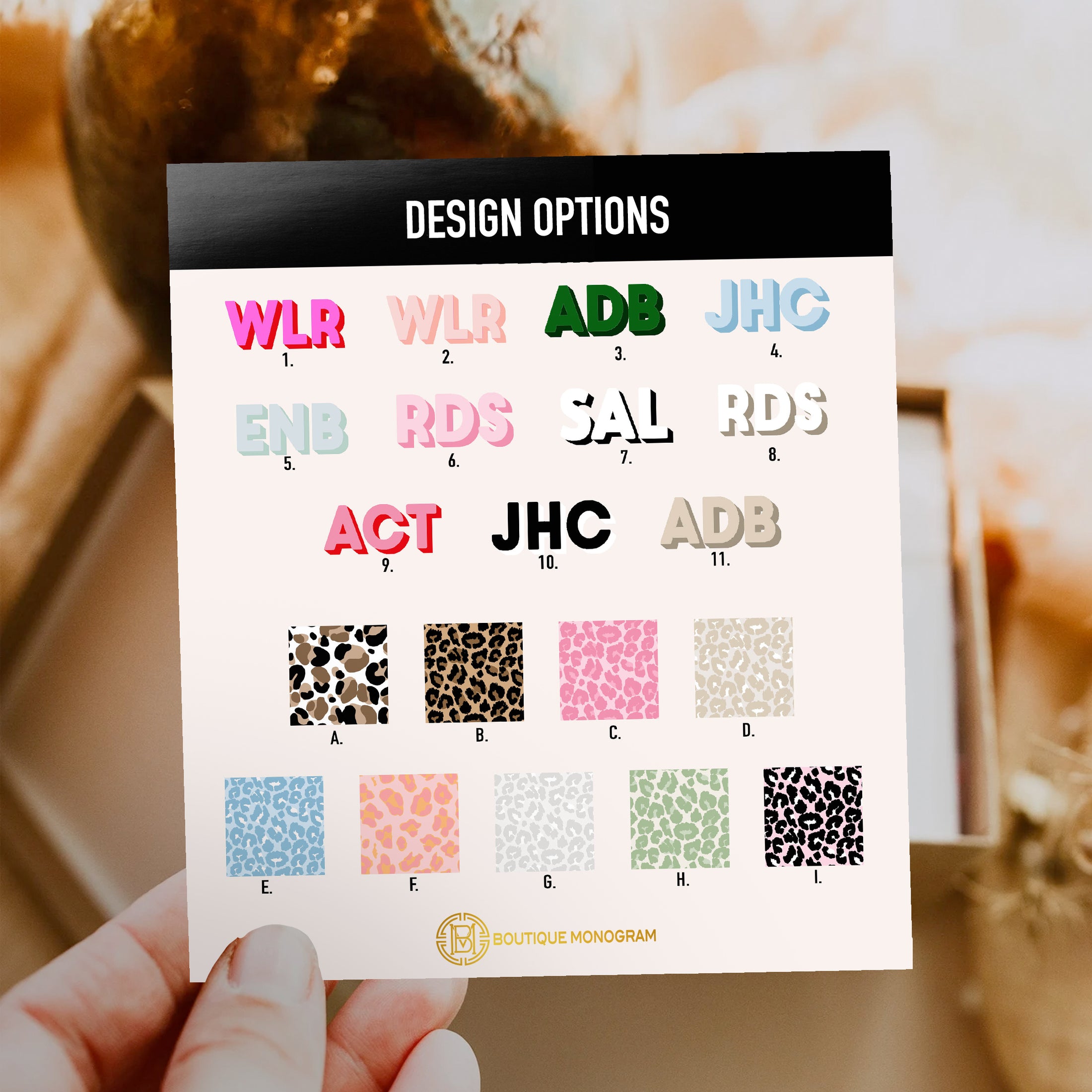 Personalized Large Initial Phone Case, Leopard