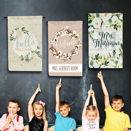 Personalized Teacher Classroom Flags