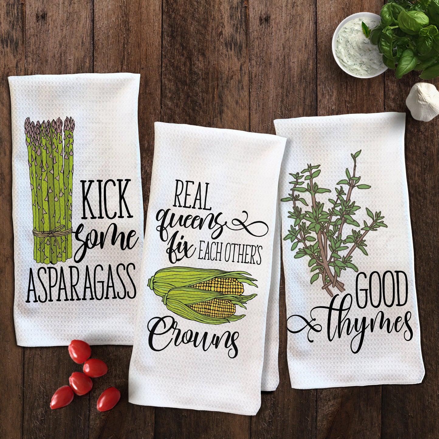 Funny Veggie Kitchen Towels